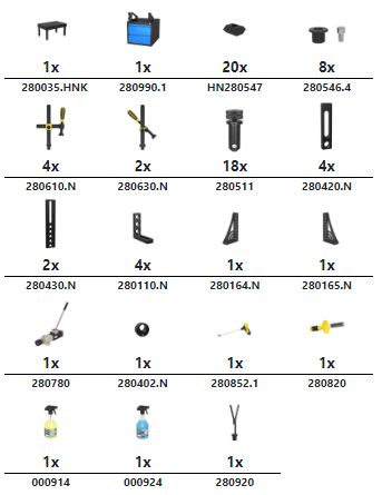 1x 280035.HNK 1x 280990.1 20x HN280547 8x 280546.4 4x 280610.N 2x 280630.N 18x 280511 4x 280420.N 2x 280430.N 4x 280110.N 1x 280164.N 1x 280165.N 1x 280780 1x 280402.N 1x 280852.1 1x 280820 1x 000914 1x 000924 1x 280920