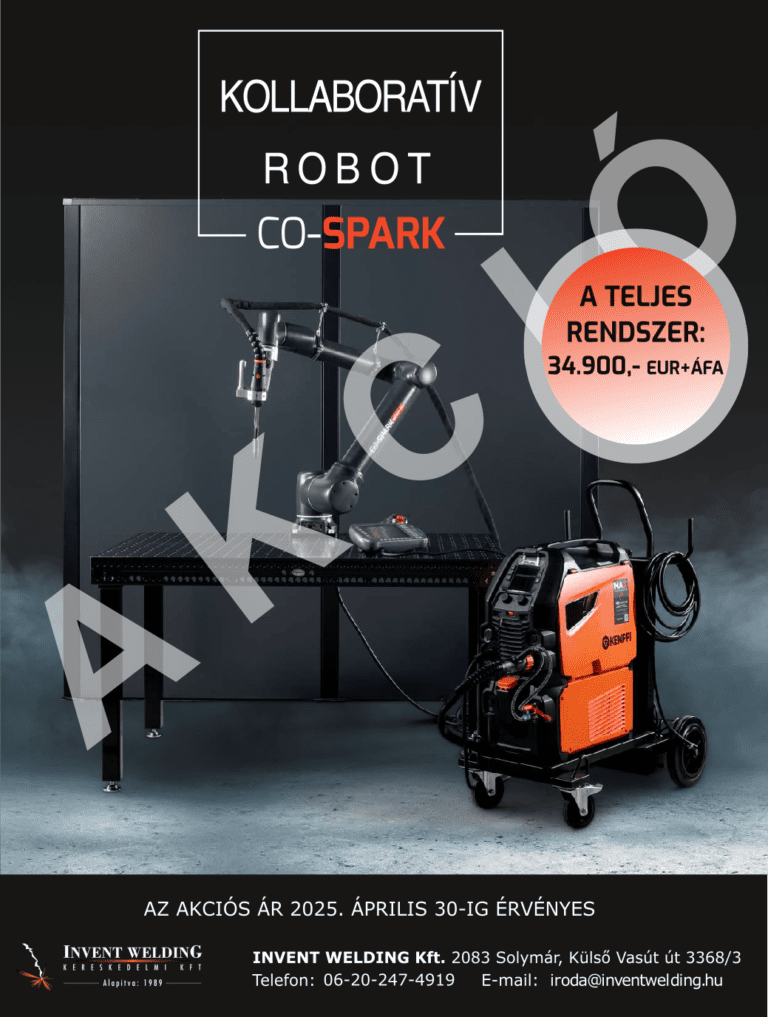 CoSpark cobot kollaboratív hegesztő robot 34.900,- EUR+ÁFA